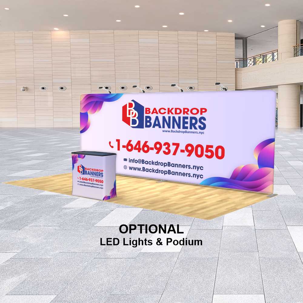 20 ft Straight Tension Fabric Display